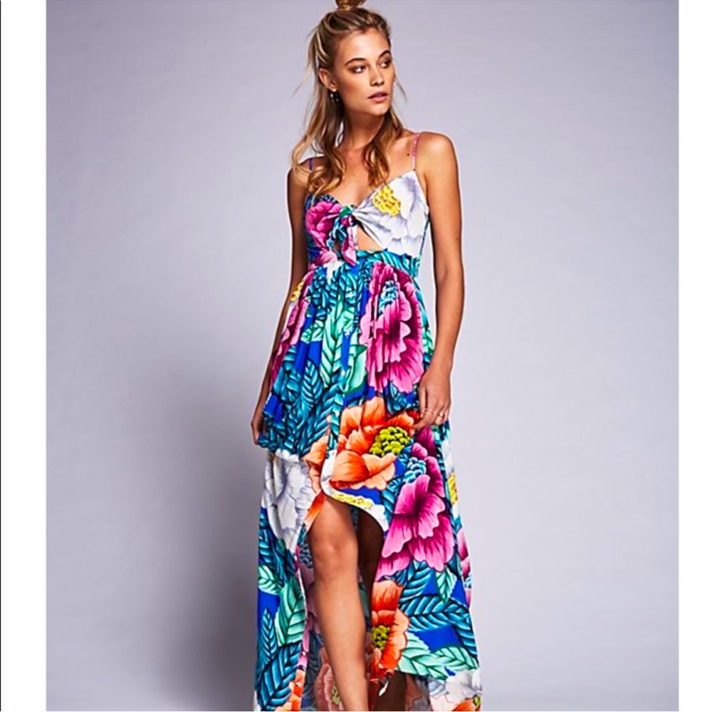 Mara Hoffman Flora Stone Maxi in Marine